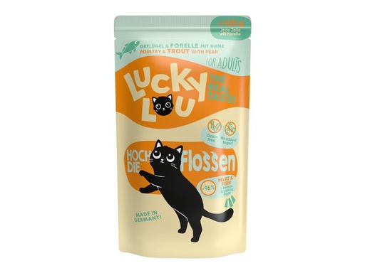 [90306232 1586536] Lucky Lou Nassfutter Lifestage Adult Geflügel &amp; Forelle, 125 g