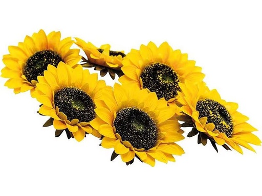 [90306516 1587991] Dekomat AG Kunstblume Sommenblumenblüten 6 Stück
