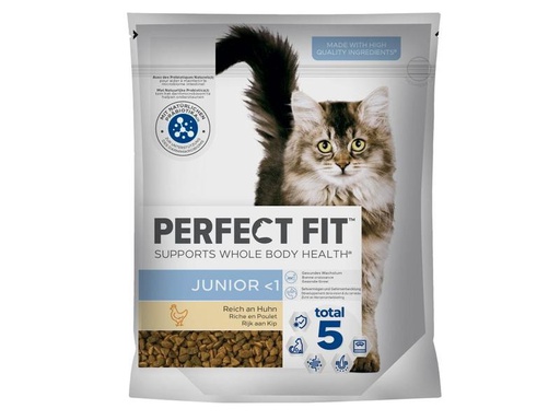 [90306553 1578089] Perfect Fit Trockenfutter Cat Junior mit Huhn, 750 g