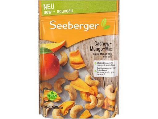 [90306604 1596139] Seeberger Cashew-Mango-Mix 150 g