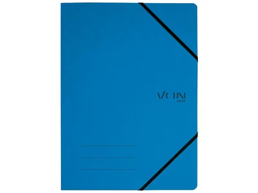 [90307039 1597734] VON Gummibandmappe A4, Blau, 5 Stück