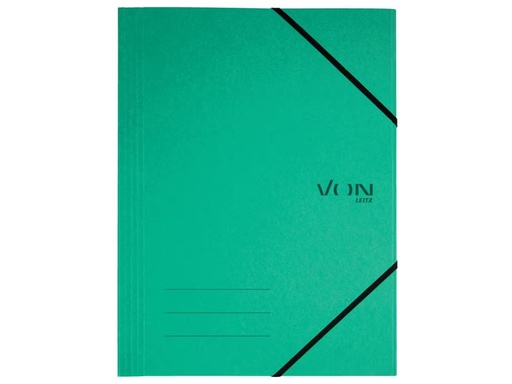 [90307051 1598483] VON Gummibandmappe A4, Grün, 5 Stück