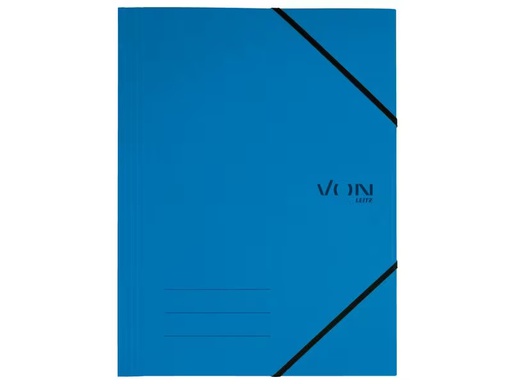 [90307054 1598482] VON Gummibandmappe A4, Blau, 5 Stück