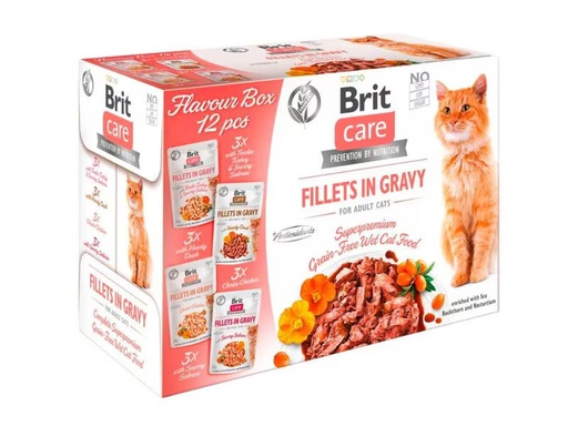 [90307146 1585507] Brit Nassfutter Care Flavour box Fillets Sauce, 12 x 85 g