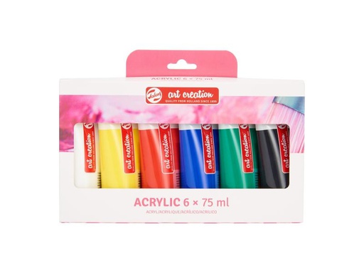 [90307162 997107] Talens Acrylfarbe 6er Set, Mehrfarbig