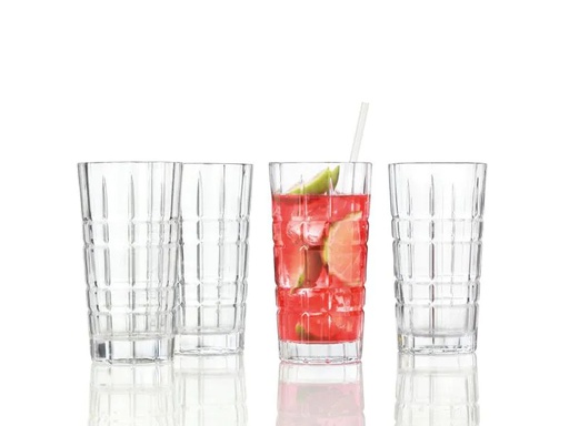 [90050711 552806] Leonardo Longdrinkglas Spiritii 400 ml, 4 Stück, Transparent