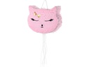 Partydeco Pinata Katze, 35 x 27 x 9 cm, Rosa, 1 Stück