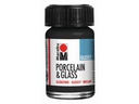 Marabu Glas- und Porzellanfarbe 073 Schwarz, 15 ml