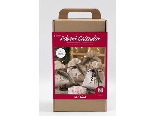 [90307376 1582329] Creativ Company Adventskalender Bastelset Sticken, 4 Stück