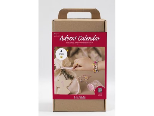 [90307392 1582331] Creativ Company Adventskalender Bastelset Schmuck, 4 Stück