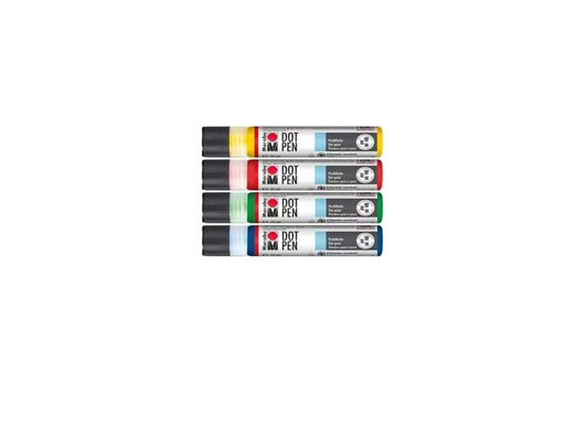 [90307416 1596621] Marabu Perlentropfenfarbe Dot Pen Set, 25 ml, 4 Stk