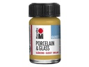 Marabu Glas- und Porzellanfarbe 784 Metallic-Gold, 15 ml