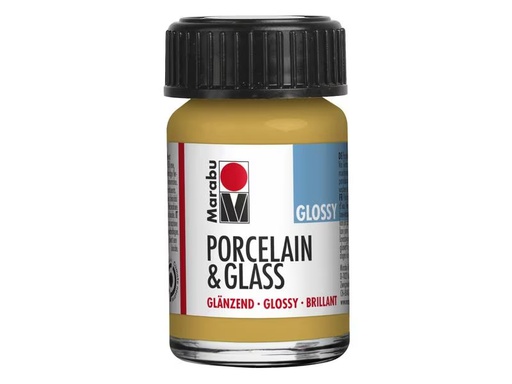 [90307466 1596876] Marabu Glas- und Porzellanfarbe 784 Metallic-Gold, 15 ml