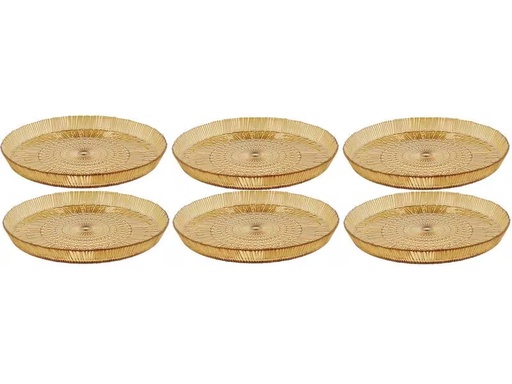 [90307470 1598473] Bitz Servierplatte Kusintha 6 Stück, Bernstein