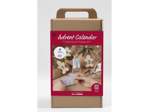 [90307502 1582330] Creativ Company Adventskalender Bastelset Malen, 4 Stück