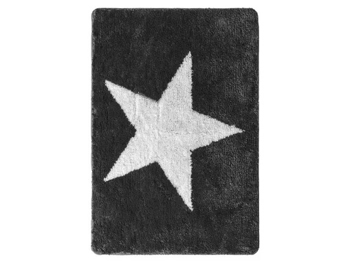 [90307580 1589677] Ridder Badteppich Star 60 x 90 cm, Grau/Weiss