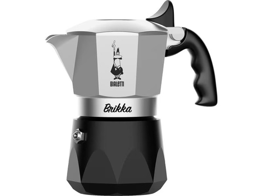 [90307616 1527288] Bialetti Espressokocher New Brikka für 2 Tassen, Silber