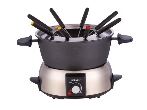 [90307687 1594871] Nouvel Fleischfondue-Set Shine 10 Teile, Schwarz