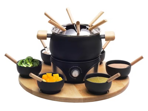 [90307708 1594868] Nouvel Fleischfondue-Set Mia 21 Teile, Schwarz
