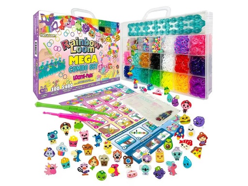 [90307720 1565907] BANDAI Bastelset Rainbow Loom Mega Combo Set – Loomi-Pals