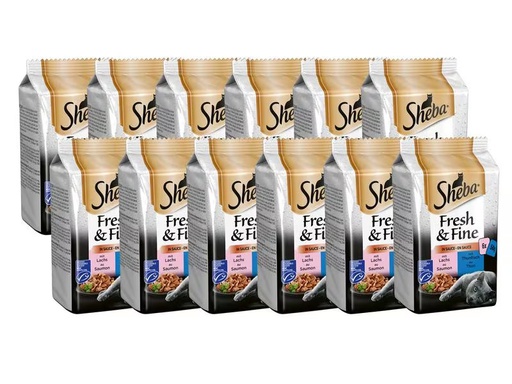 [90307811 1601338] Sheba Nassfutter Fresh &amp; Fine in Sauce Fisch Variation, 72 x 50 g