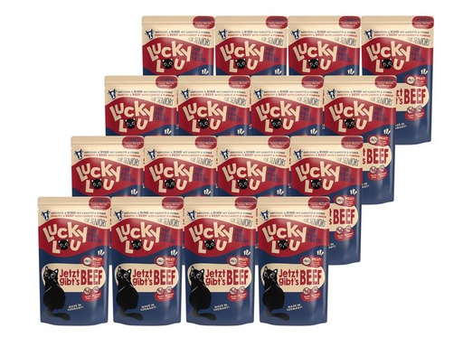 [90307903 1594527] Lucky Lou Nassfutter Lifestage Senior Geflügel &amp; Rind, 16 x 125 g