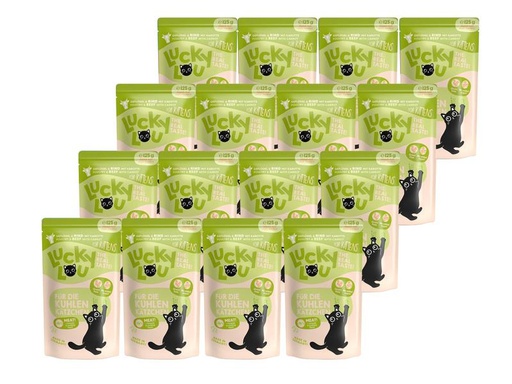 [90308212 1594525] Lucky Lou Nassfutter Lifestage Kitten Geflügel &amp; Rind, 16 x 125 g
