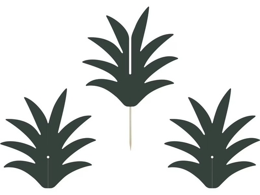 [90308307 1600515] Partydeco Kuchen-Topper Aloha Ananas 6 Stück, Grün