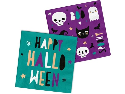 [90308437 1406217] Folat Servietten Happy Halloween 20 Stück, mehrfarbig