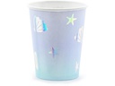 Partydeco Einwegbecher Narwal 220 ml, 6 Stück, Hellblau