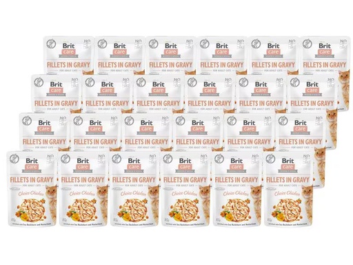 [90308606 1585533] Brit Nassfutter Care Fillets Sauce Huhn, 24 x 85 g