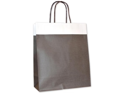 [90308655 1591823] ELCO Geschenktasche 35 x 13 x 31 cm, 25 Stück, Braun/Silber
