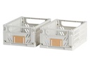 Schou Faltbox 17 x 12.5 x 7 cm, 2 Stück, Hellgrau