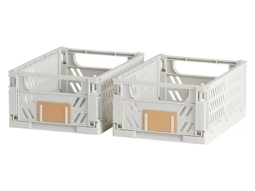 [90308665 1600960] Schou Faltbox 17 x 12.5 x 7 cm, 2 Stück, Hellgrau