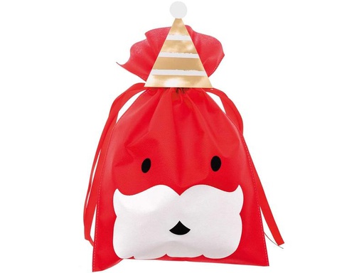 [90309076 1104332] Rico Design Geschenktasche Weihnachtsmann 30 x 45 cm, Rot