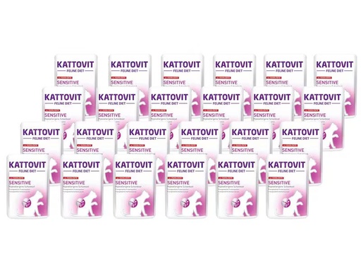 [90309150 1604888] Kattovit Nassfutter Sensitive Huhn und Ente, 24 x 85 g