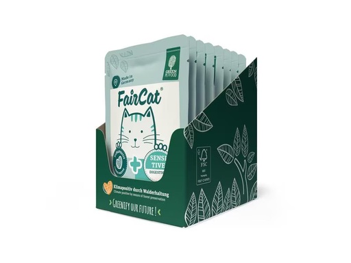 [90309776 1601197] Green Petfood Nassfutter FairCat Sensitive, 8 x 85 g