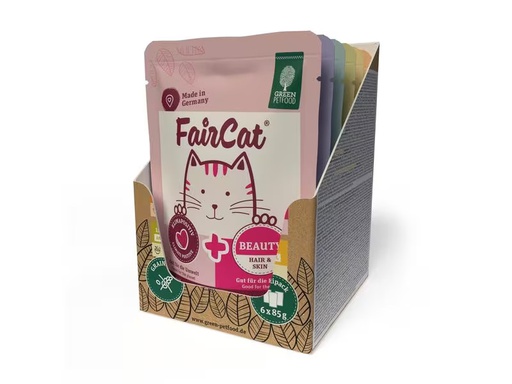 [90309815 1601194] Green Petfood Nassfutter FairCat Multipack, 6 x 85 g