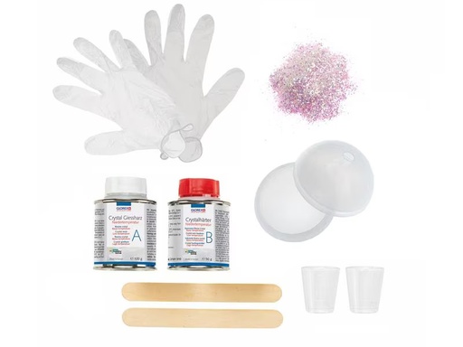 [90310072 1607062] Glorex Giessharz  Crystal Kugel Mehrfarbig