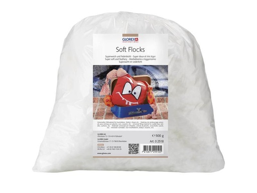 [90310089 1607048] Glorex Füllwatte Soft-Flocken Weiss, 500g