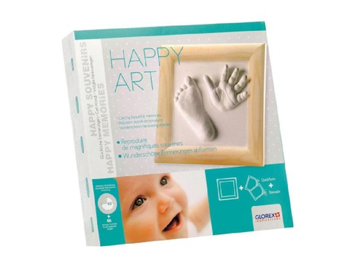 [90310141 1607041] Glorex Modellier-Set Happy Art Weiss
