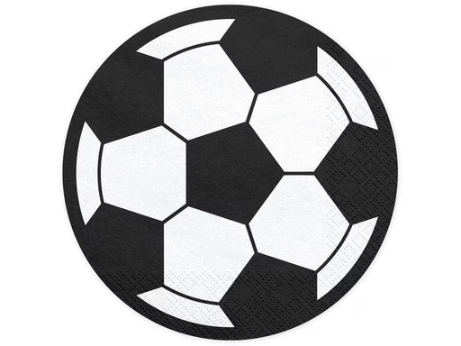 [90310198 1600509] Partydeco Papierservietten Fussball 13.5 cm, 20 Stück