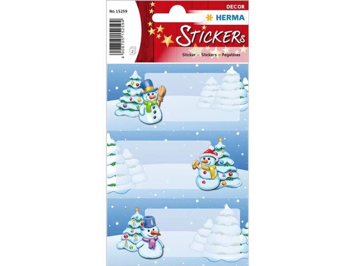 [90310376 1115177] Herma Stickers Weihnachtssticker Winterlandschaft 2 Blatt à 6 Sticker