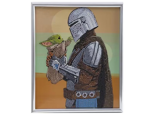[90310458 1563560] CRAFT Buddy Bastelset Crystal Art Grogu &amp; Mando 21 x 25 cm