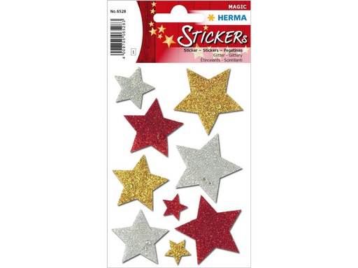 [90310481 1116177] Herma Stickers Weihnachtssticker Sterne 1 Blatt à 9 Sticker
