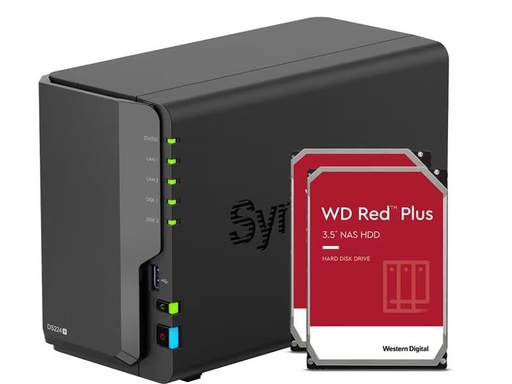 [90310575 1609151] Synology NAS DiskStation DS224+ 2-bay WD Red Plus 4 TB