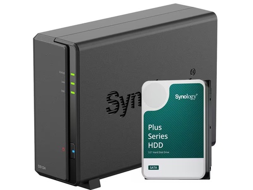 [90310632 1609256] Synology NAS DiskStation DS124 1-bay Synology Plus HDD 4 TB