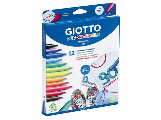 [90051074 1137762] Giotto Textilmarker Mehrfarbig, 12 Stück