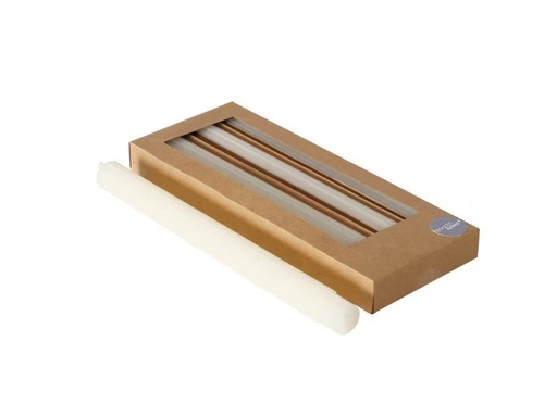 [90310822 1544595] Boltze Stabkerze Classic 4-er Set, Weiss