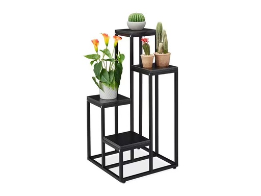 [90310886 1609757] relaxdays Pflanzenständer mit 4 Ablagen 80 x 40 cm, Schwarz